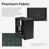 TRYX C-F500F-FM1E-G0K FLOVA F50 Mid-Tower ATX Case Fabric-Crafted Tempered Glass ATX Case Quiet Cross-Flow  360mm - Black