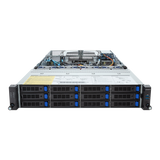 Gigabyte 2U Rack Server Barebone - AMD EPYC 9004, Dual CPU, 3x M.2, 24x DIMM Slots, 12+2 SATA/SAS Bays (R283-Z90 rev. AAD3)
