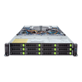Gigabyte 2U Rack Server Barebone - AMD EPYC 9004, Dual CPU, 3x M.2, 24x DIMM Slots, 12+4 Gen4 NVMe/SATA/SAS Bays (R283-Z90 rev. AAD1)