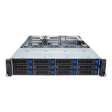 Gigabyte 2U Rack Server - 4th/5th Gen Intel xeon Scalable - 3x Gen5 GPUs, 1x Gen3 M.2 Slots, 12 SATA/SAS Bays (R263-S33 rev. AAF1)