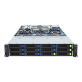 Gigabyte 2U Rack Server Barebone- Intel Gen4/Gen5 Intel Xeon Scalable,  Dual CPU, 12+2 Gen4 NVMe/SATA/SAS Bays (R283-S90 rev. AAE1)