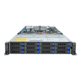 Gigabyte 2U Rack Server Barebone - AMD EPYC 9004, Dual CPU, 3x Gen3 M.2, 24x DIMM Slots, 12+2 SATA/SAS Bays (R283-Z91 rev. AAD2)