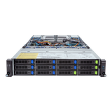 Gigabyte 2U Rack Server Barebone - AMD EPYC 9004, Dual CPU, 3x M.2, 24x DIMM Slots, 12+4 Gen4 NVMe/SATA/SAS Bays (R283-Z90 rev. AAD2)
