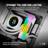 Corsair CMH32GX5M2E6000C36W VENGEANCE RGB DDR5 RAM 32GB (2x16GB) 6000MHz CL36 Intel XMP Desktop Computer Memory -White