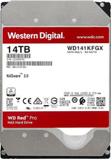 WD 14TB Red Pro NAS Internal Hard Drive HDD - 7200 RPM, SATA 6 Gb/s, CMR, 512 MB Cache, 3.5" (WD142KFGX)