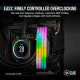 Corsair CMH32GX5M2B5200C40 VENGEANCE RGB DDR5 RAM 32GB (2x16GB) 5200MHz CL40 Intel XMP iCUE Computer Memory - Black