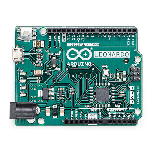 Arduino Leonardo with Headers USB connection  power AC-to-DC adapter microcontroller board A000057