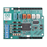 Arduino A000079 Motor Shield Rev3 allows drive DC and stepper motors, relays and solenoids