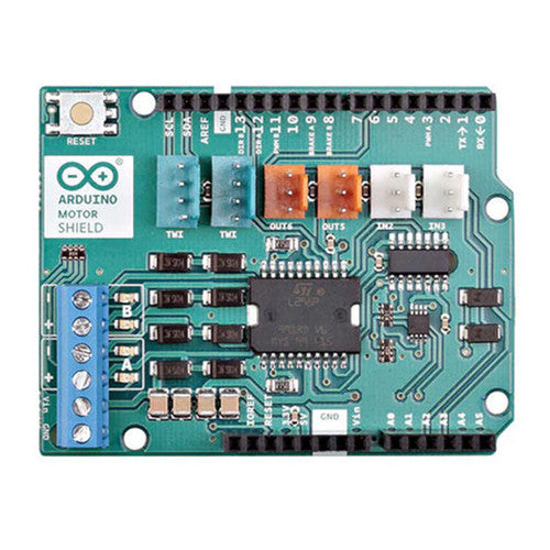 Arduino A000079 Motor Shield Rev3 allows drive DC and stepper motors, relays and solenoids