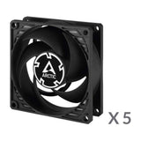 Arctic ACFAN00153A P8 Value Pack 5-Pack 80mm Case Fan - Black/Black