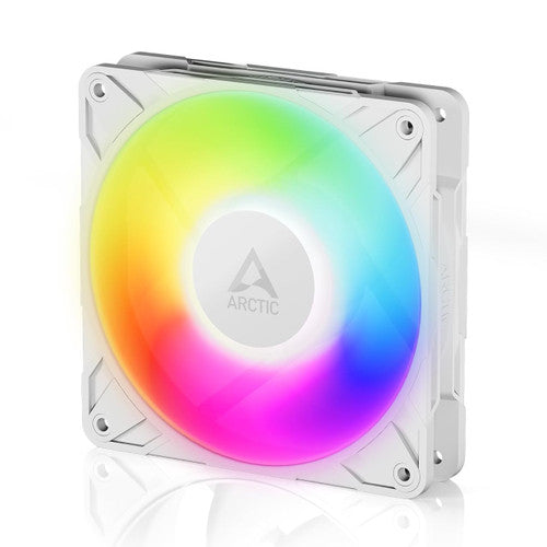 Arctic ACFAN00311A P12 Pro A-RGB 120 mm PWM Fan with Y-Cable Splitter,600-3000 RPM, Fluid Dynamic Bearing, 4-Pin - White