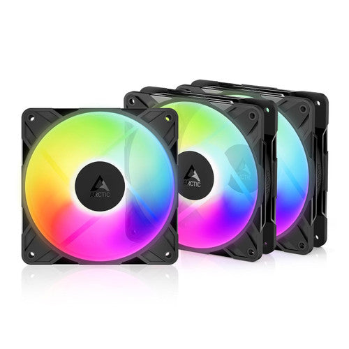 Arctic ACFAN00333A P12 Pro Reverse A-RGB 120mm Case Fan w/ A-RGB  fluid dynamic bearing max 3000 RPM (Pack of 3)