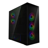 Arctic ACPCC00015A Xtender PC Case-Mid Tower-Tempered Glass Panel-Included A-RGB Fans - Black