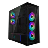 Arctic ACPCC00018A Xtender PC Case-Mid Tower-Tempered Glass Panel-Included A-RGB Fans - Mirror Black