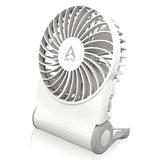 Arctic AEBRZ00029A Summair Rechargeable Handheld Fan w/ Stand, infinite speed, 4-77h, USB-C (incl. USB-A Cable) - White