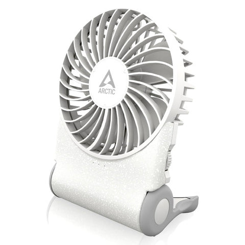 Arctic AEBRZ00029A Summair Rechargeable Handheld Fan w/ Stand, infinite speed, 4-77h, USB-C (incl. USB-A Cable) - White