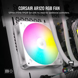 Corsair iCUE AR120 RGB Digital 120mm ARGB-Compatible Single Fan (White) CO-9050168-WW