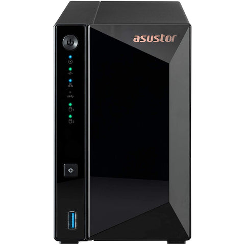 Asustor AS3302T DRIVESTOR 2 Pro, Personal 2-Bays NAS, Quad Core CPU, 2.5GbE Port, 2GB DDR4 RAM, Network Attached Storage (Diskless)