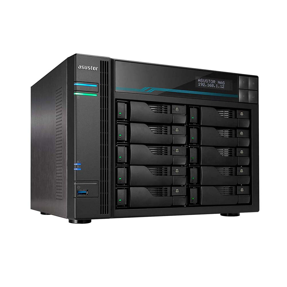 Asustor AS6510T Lockerstor 10 Enterprise 2.1GHz Quad-Core 10-Bay Diskless NAS