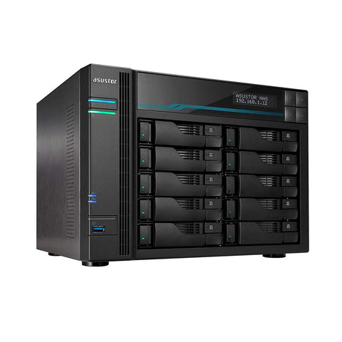 Asustor AS6510T Lockerstor 10 Enterprise 2.1GHz Quad-Core 10-Bay Diskless NAS