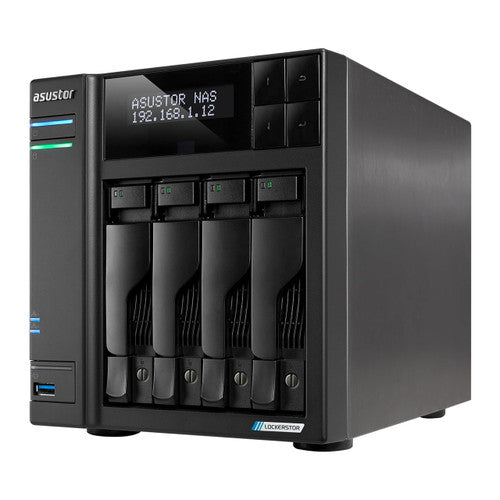 Asustor AS6704T v2 Lockerstor 4 Gen2+ 4 Bay NAS, Quad-Core 2.0GHz CPU, 2x5GbE ,4GB RAM DDR4, 4x M.2 SSD Slots (Diskless)