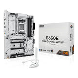 ASUS B650E MAX GAMING WIFI W AM5 ATX Motherboard, White PCB, DDR5, PCIe 5.0, 3X M.2, Wi-Fi 6E, Aura Sync, Advanced AI PC