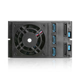 iStarUSA BPN-DE230HD-RED 2x5.25" to 3x3.5" 12Gb/s Cage Red