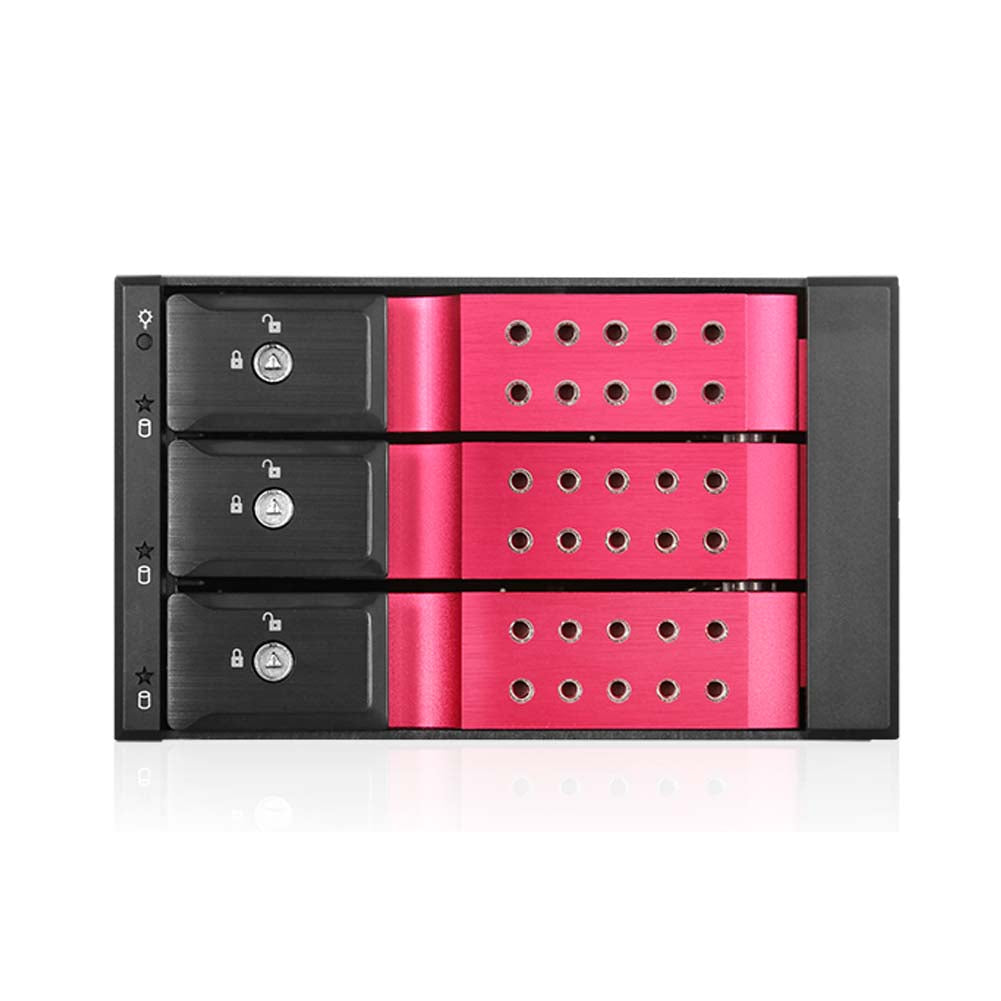 iStarUSA BPN-DE230HD-RED 2x5.25" to 3x3.5" 12Gb/s Cage Red
