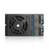 iStarUSA BPN-DE230HD-SILVER Trayless 2X 5.25 to 3X 3.5 12Gb/s HDD Hot-swap Rack