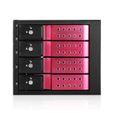 iStarUSA BPN-DE340HD-RED 3x5.25" to 4x3.5" 12Gb/s Cage Red