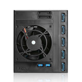 iStarUSA BPN-DE350HD-BLACK Trayless 3X 5.25 to 5X 3.5 12Gb/s HDD Hot-swap Rack