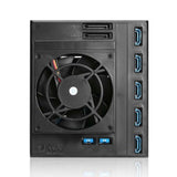 iStarUSA BPN-DE350HD-SILVER Trayless 3X 5.25 to 5X 3.5 12Gb/s HDD Hot-swap Rack