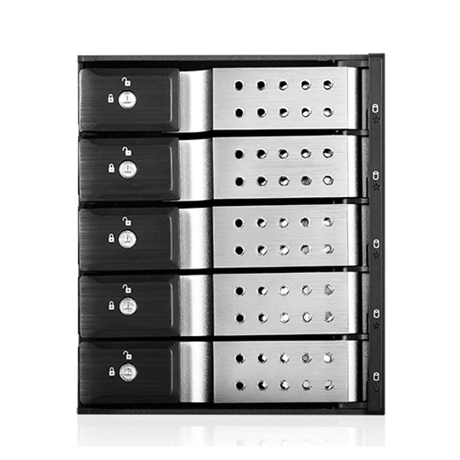iStarUSA BPN-DE350HD-SILVER Trayless 3X 5.25 to 5X 3.5 12Gb/s HDD Hot-swap Rack