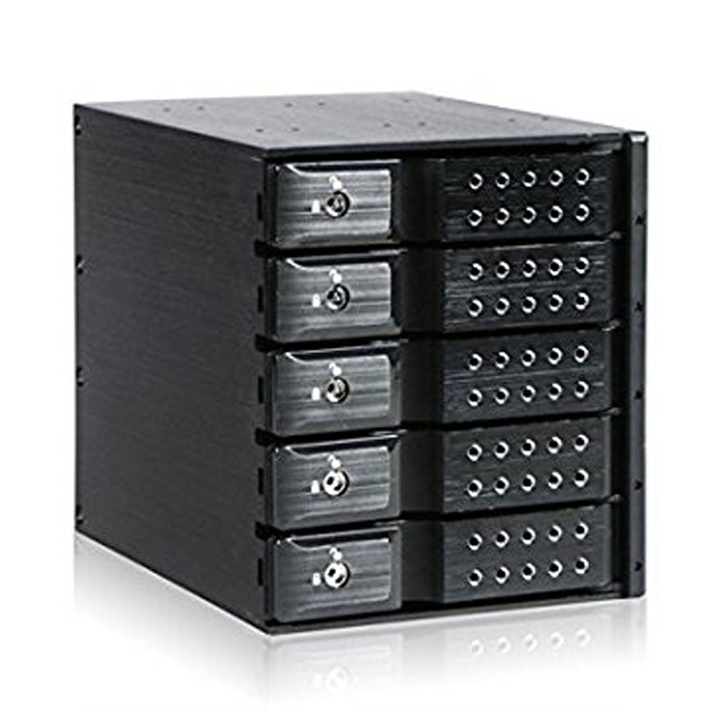 iStarUSA BPN-DE350SS-BLACK 3x5.25 to 5x3.5 Trayless Black