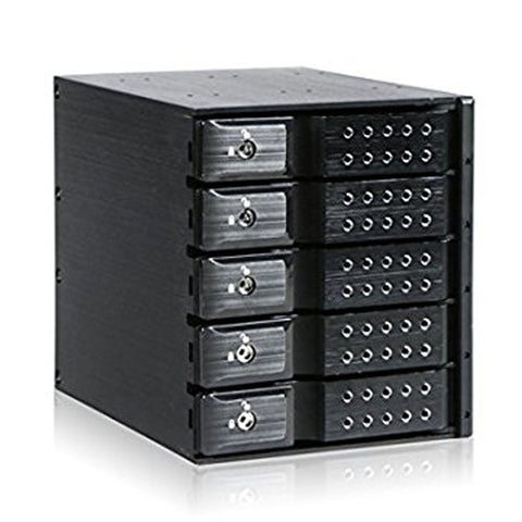 iStarUSA BPN-DE350SS-BLACK 3x5.25 to 5x3.5 Trayless Black