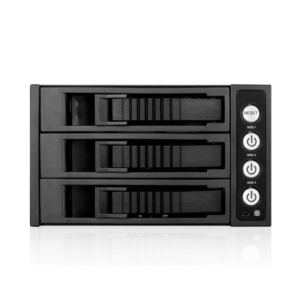 iStarUSA BPU-230HD-BLACK 2x5.25 to 3x3.5 12G Rack Black