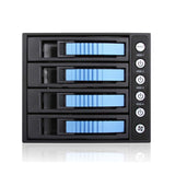 iStarUSA BPU-340HD-BLUE 3x5.25 to 4x3.5 12G Rack Blue