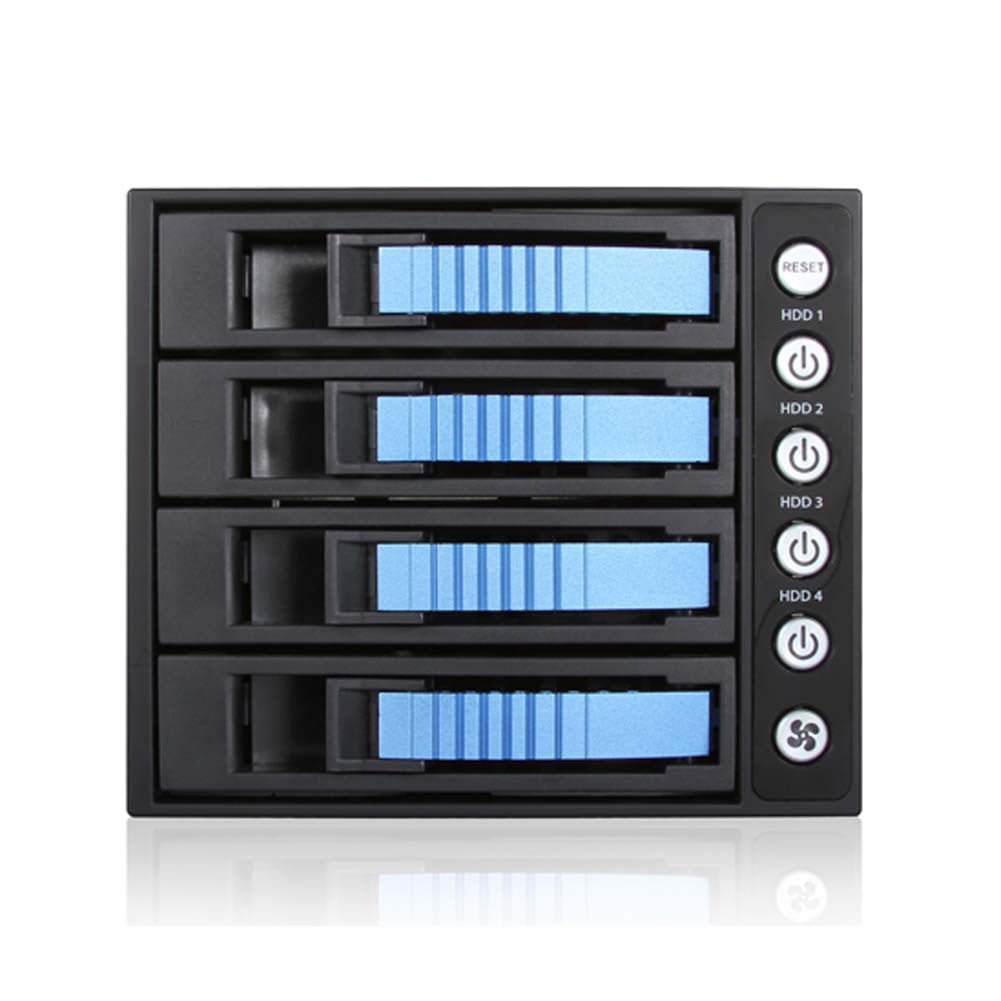 iStarUSA BPU-340HD-BLUE 3x5.25 to 4x3.5 12G Rack Blue