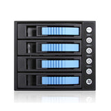 iStarUSA BPU-340HD-BLUE 3x5.25 to 4x3.5 12G Rack Blue