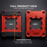 AAAwave AM5 CPU Contact Sealing Frame, Anti-Bending Contact Frame & Fixing Frame,  CPU Guard Protects AM5 Socket Components for Ryzen 7000/8000G/9000 - Red