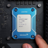 AAAwave LGA1700 CPU Contact Frame, Anti-Bending Fixing Bracket for Intel 12th/13th/14th Gen, Even Pressure CPU Guard, Aluminum Alloy Blue Contact Frame with Screwdriver - Blue