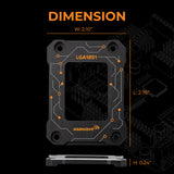 AAAwave LGA1851 CPU Contact Frame, Anti-Bending Fixing Bracket for Intel 15th Gen & Core Ultra Series 200 CPUs, Optimized Contact Pressure, Easy Installation, All Aluminum Alloy Frame - Black