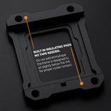 AAAwave LGA1851 CPU Contact Frame, Anti-Bending Fixing Bracket for Intel 15th Gen & Core Ultra Series 200 CPUs, Optimized Contact Pressure, Easy Installation, All Aluminum Alloy Frame - Black