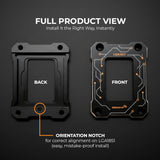 AAAwave LGA1851 CPU Contact Frame, Anti-Bending Fixing Bracket for Intel 15th Gen & Core Ultra Series 200 CPUs, Optimized Contact Pressure, Easy Installation, All Aluminum Alloy Frame - Black