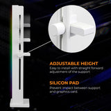 AAAwave AAAGPUBRKT-RGB-WH A-RGB GPU Support Bracket, 5V 3 PIN Adjustable Height GPU Brace with Magnet base (White)