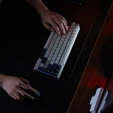 Azio CRG2G104 Cascade Wireless Backlit Mechanical Keyboard, Gateron Brown Switch, Bronze Base, Beige KC - Galaxy Light