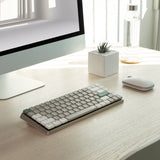 Azio CSG20404 Cascade Low Profile/Slim Wireless Backlit Mechanical Keyboard, Bronze Base, Milk Tea KC - Forest Dark