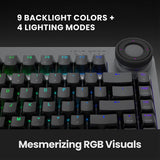 Azio FK201 FOQO Wireless Mechanical  Keyboard with Brown Switches - Space Grey