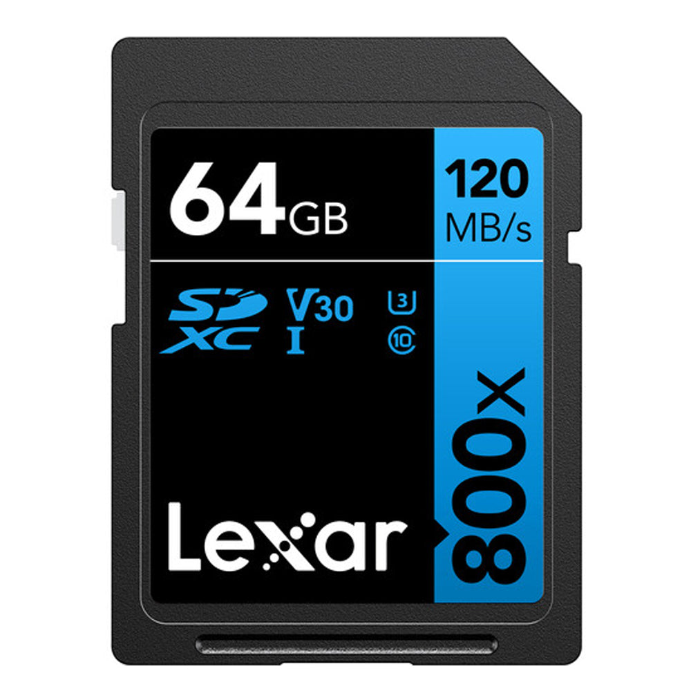 Lexar LSD0800064G-BNNNU High-Performance 800x 64GB  SDXC UHS-I Cards, Up to 120MB/s Read, for Point-and-Shoot Cameras