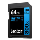 Lexar LSD0800064G-BNNNU High-Performance 800x 64GB  SDXC UHS-I Cards, Up to 120MB/s Read, for Point-and-Shoot Cameras
